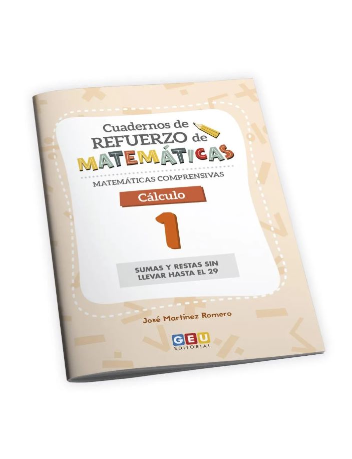 cuaderno 1 de Cálculo de la colección Matemáticas comprensivas trabaja sumas y restas sin llevar hasta el número 29